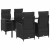 vidaXL Sofa-Tischset 5 pcs PE Rattan und pulverbeschichteter Stahl