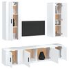 vidaXL 5-tlg. TV-Schrank-Set Wei&szlig; Holzwerkstoff