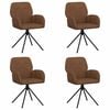 vidaXL Drehstuhl Esszimmer 4 pcs Kunstwildleder Braun 54 x 55 x 86 cm