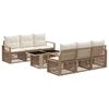 vidaXL Gartensofa-set 7 stk. Beige und Cremewei&szlig; Poly-Rattan