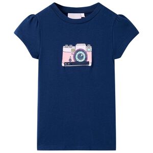 Kinder-T-Shirt Marineblau 116