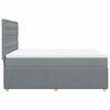 vidaXL Boxspringbett mit Matratze Hellgrau 140x190 cm Stoff