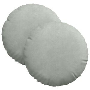 vidaXL Sitzkissen 2 stk. Samt Hellgrau &Oslash;30 x 13 cm