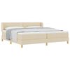 vidaXL Boxspringbett mit Matratze Creme 200 x 200 cm Stoff