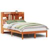 vidaXL Massivholzbett mit Regal ohne Matratze Wachsbraun 120x190 cm