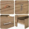 vidaXL Aufbewahrungsbettgestell Artisan-Eiche 160 x 200 cm