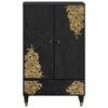vidaXL Highboard mit Regal Schwarz 60 x 33 x 100 cm Massivholz Mango
