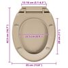 vidaXL Toilettensitz mit Absenkautomatik Quick-Release Beige Oval