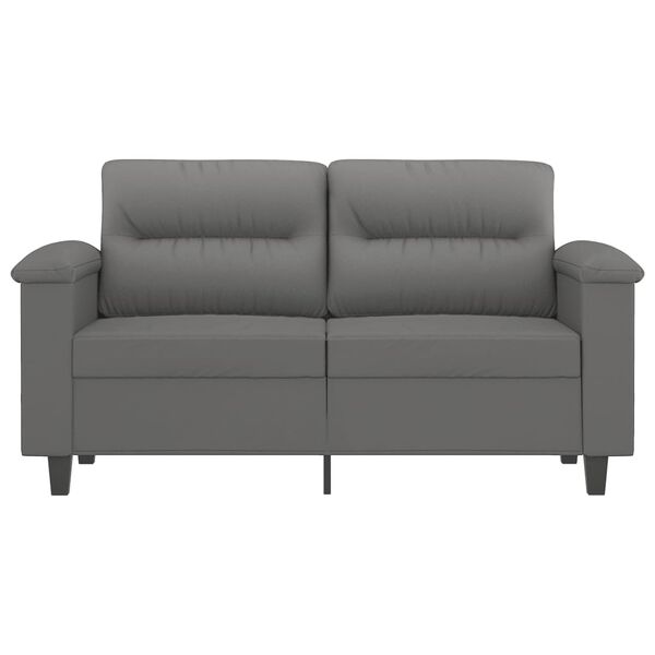 vidaXL 2-Sitzer-Sofa Dunkelgrau 120 cm Mikrofasergewebe