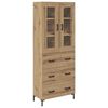 vidaXL Highboard 2 pcs Artisan-Eiche 69,5 x 34 x 180 cm Holzwerkstoff