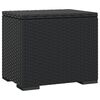 vidaXL Hocker mit Kissen Schwarz 40x30x40 cm Poly Rattan
