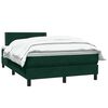 vidaXL Boxspringbett mit Matratze Dunkelgr&uuml;n 120x210 cm Samt