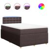vidaXL Boxspringbett mit Matratze Dunkelbraun 120x200 cm Stoff