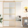 vidaXL Schiebet&uuml;r Golden 102,5x205 cm Matt ESG-Glas und Aluminium