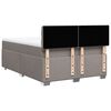 vidaXL Boxspringbett mit Matratze Taupe 140x200 cm Stoff