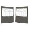 vidaXL Party Zelt Seitenteil 2 pcs 200 x 195 cm Anthrazit PE und Stahl