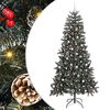 vidaXL K&uuml;nstlicher Weihnachtsbaum Gr&uuml;n 240 cm PVC, Plastik und Stahl
