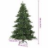 vidaXL K&uuml;nstlicher klappbarer Weihnachtsbaum Gr&uuml;n 180 cm PVC, Stahl