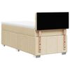 vidaXL Boxspringbett mit Matratze Creme 80x200 cm Stoff