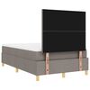 vidaXL Boxspringbett mit Matratze Taupe 120 x 190 cm Stoff