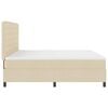 vidaXL Boxspringbett mit Matratze mit LED Creme 200 x 200 cm Stoff