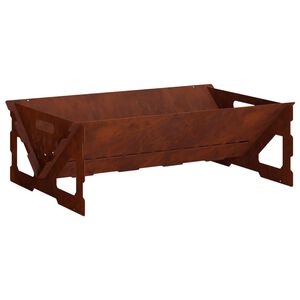 vidaXL Feuerstelle Rostoptik 60 x 40 x 20 cm Wetterfeststahl