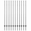 vidaXL Eingebetteter Zaunpfosten 11 Stk. Grau 200 cm
