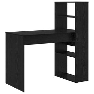 vidaXL Schreibtisch Schwarz Eichen-Optik Holzwerkstoff