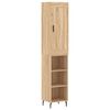 vidaXL Highboard Sonoma-Eiche 34,5x34x180 cm Holzwerkstoff
