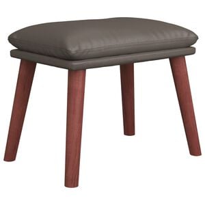 vidaXL Fu&szlig;hocker Grau 45x29,5x35 cm Kunstleder