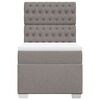 vidaXL Boxspringbett mit Matratze Taupe 100x200 cm Stoff