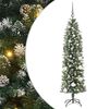 vidaXL K&uuml;nstlicher schlanker Weihnachtsbaum Gr&uuml;n und Wei&szlig; 150 cm