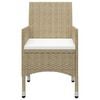 vidaXL 11-tlg. Garten-Essgruppe Beige