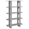 vidaXL B&uuml;cherregal/Raumteiler Grau Sonoma 100&times;30&times;160 cm