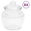 vidaXL Vorratsgl&auml;ser 4 Stk. 500 ml Glas