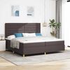vidaXL Boxspringbett mit Matratze Dunkelbraun 200 x 200 cm Stoff