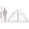vidaXL Kuppel-Campingzelt 4 Personen Grau Wasserdicht