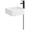vidaXL Waschbecken mit Wasserhahn und Abfluss Matt Schwarz