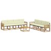 vidaXL Outdoor-Sofagarnitur 9 stk. Wei&szlig; und Creme
