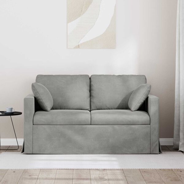 vidaXL Sofa Hellgrau Gesamtabmessungen: 138 x 78 x 80 cm (B x T x H)