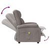 vidaXL Ohrensessel mit Massagefunktion Taupe Stoff
