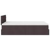 vidaXL Ottoman-Bett mit Matratze Dunkelbraun 120x190 cm Stoff