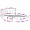 vidaXL Bettrahmen Braun 120 x 190 cm Massives Kiefernholz