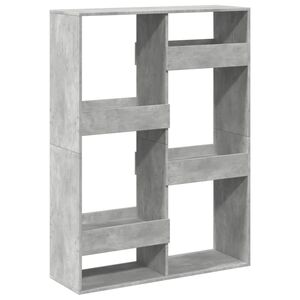 vidaXL B&uuml;cherregal Betongrau 100x33x135 cm Holzwerkstoff
