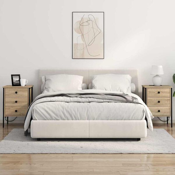 vidaXL Nachttisch Sonoma-Eiche 42 x 41 x 61 cm Holzwerkstoff