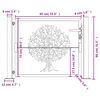 vidaXL Gartentor Anthrazit 100x75 cm Stahl Baum-Design
