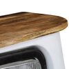 vidaXL LKW-Sideboard Massivholz Mango Weiß