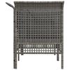 vidaXL Garten-Ecksofas mit Kissen 2 Stk. Grau Poly Rattan