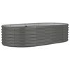 vidaXL Hochbeet Verzinkter Stahl 152x80x36 cm Grau