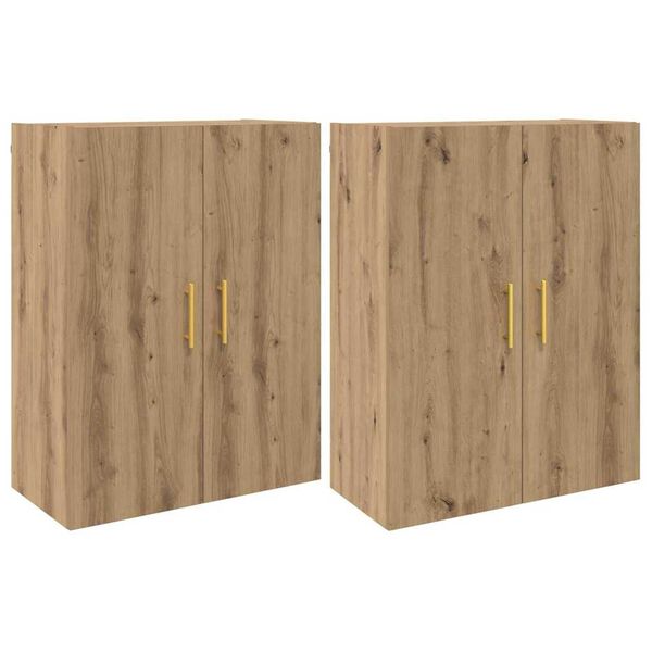 vidaXL Wandschrank 2 pcs Artisan-Eiche 69,5 x 34 x 90 cm Holzwerkstoff